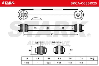 носач, окачване на колелата STARK SKCA-00561025