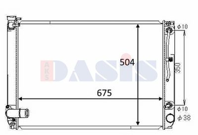 Радиатор, охлаждение двигателя AKS DASIS 210269N для LEXUS RX