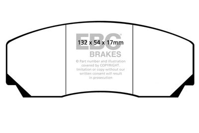 Комплект тормозных колодок, дисковый тормоз EBC Brakes DP9002 для JAGUAR XJ220