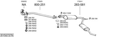 SISTEM DE ESAPAMENT BOSAL SYS27276