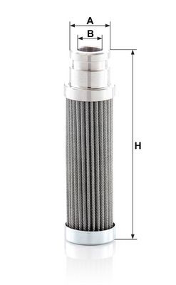Hydraulisch filter (patroon) past: MASSEY FERGUSON MF 32, 3670, 3690, 5650, 6235, 6245, 6255, 6260, 6265, 6270, 6280, 6290, 6465, 6475, 6480, 6485, 6490, 6495, 6497, 6499 (SISU 74 CTA 6 CYL), 7140