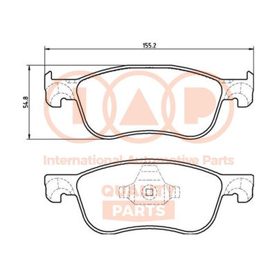 Комплект тормозных колодок, дисковый тормоз IAP QUALITY PARTS 704-04063P для FORD FIESTA