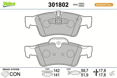 SET PLACUTE FRANA FRANA DISC VALEO 301802