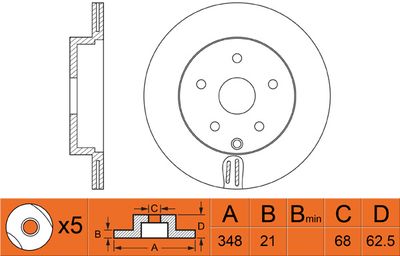FIT FR0535V Тормозные диски  для INFINITI  (Инфинити Qx70)