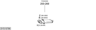 Układ wydechowy BOSAL SYS15786