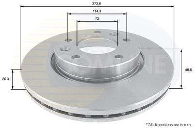 COMLINE ADC1076V Тормозные диски  для KIA CARNIVAL II (GQ) 2.5 V6