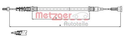 Тросик, cтояночный тормоз METZGER 11.5761 для OPEL CORSA