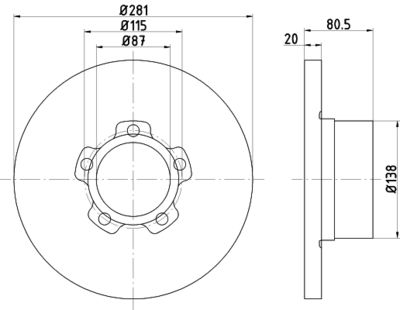 MINTEX MDC166 Тормозные диски для VW LT 40-55 I Фургон (291-512)