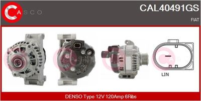 Генератор CASCO CAL40491GS для FIAT 500L