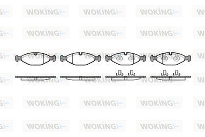 Комплект тормозных колодок, дисковый тормоз WOKING P5813.00 для DAIMLER XJ