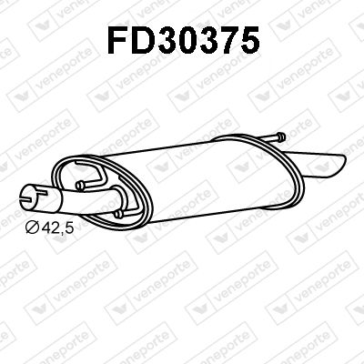 VENEPORTE FD30375 Глушитель выхлопных газов  для MAZDA 121 III (JASM, JBSM) 1.3