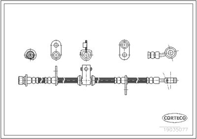 Тормозной шланг CORTECO 19035077 для HONDA LEGEND