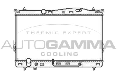 Радиатор, охлаждение двигателя AUTOGAMMA 104068 для HYUNDAI TRAJET