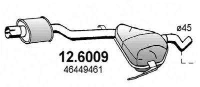 ASSO 12.6009 Глушитель выхлопных газов  для FIAT BRAVA (Фиат Брава)