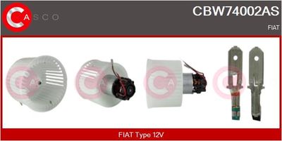 Вентилятор салона CASCO CBW74002AS для FIAT ALBEA
