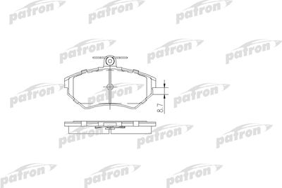 Комплект тормозных колодок, дисковый тормоз PATRON PBP1312 для SEAT TOLEDO
