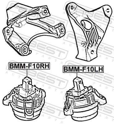 Mounting, engine BMM-F10LH