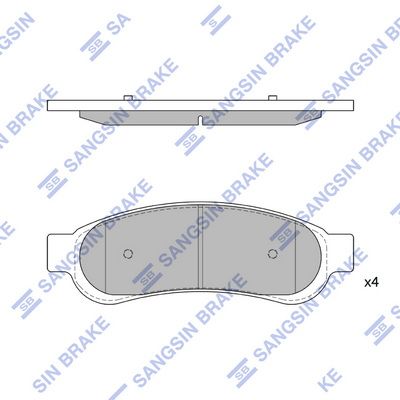 Комплект тормозных колодок, дисковый тормоз Hi-Q SP1352A для FORD USA F-350