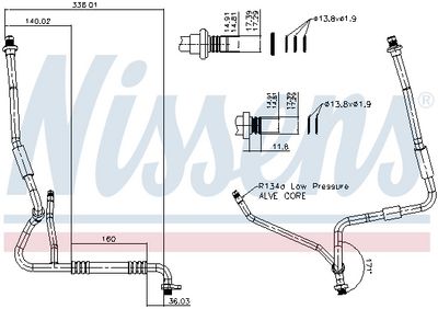 тръбопровод за ниско налягане, климатична система NISSENS 847480