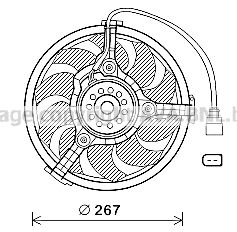 PRASCO AI7518 Вентилятор системы охлаждения двигателя для AUDI A4 B6 Avant (8E5)