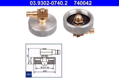 Stekker - adapter, toepassing: brake fluid ATE