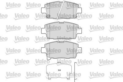 Комплект тормозных колодок, дисковый тормоз VALEO 601673 для TOYOTA MR2