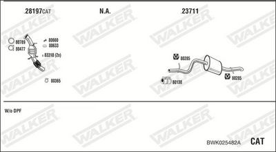 Изпускателна система WALKER BWK025482A