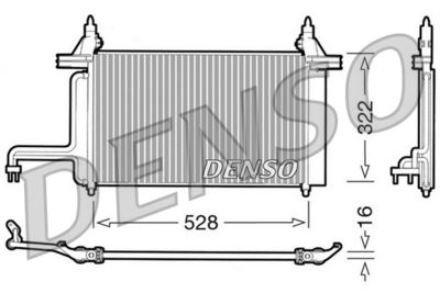DENSO DCN09130 Радиатор кондиционера  для FIAT STILO (Фиат Стило)