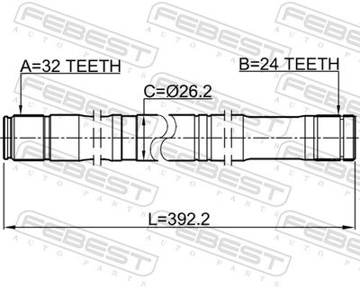 Drive Shaft 0112-CDT220RH