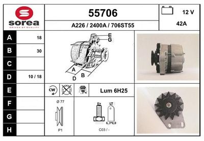 Генератор EAI 55706 для FIAT 900