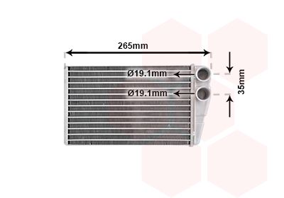 Теплообменник, отопление салона VAN WEZEL 43006354 для RENAULT GRAND SCENIC