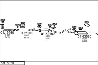 SISTEM DE ESAPAMENT MTS OPEL84178A000626