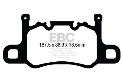 Комплект тормозных колодок, дисковый тормоз EBC Brakes DP42207R для PORSCHE CAYMAN