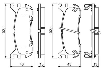 BOSCH 0 986 494 341 Тормозные колодки и сигнализаторы  для MAZDA 323 F V (BA) 1.5 16V
