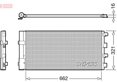 DENSO DCN37003 Радиатор кондиционера  для DACIA DUSTER (Дача Дустер)