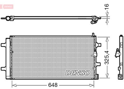 Конденсатор, кондиционер DENSO DCN02040 для AUDI Q5