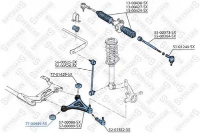 тампон, носач STELLOX 77-00945-SX