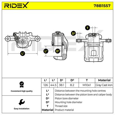 спирачен апарат RIDEX 78B1557