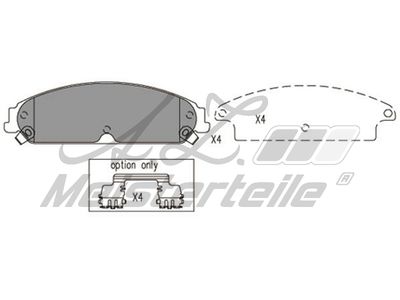 комплект спирачно феродо, дискови спирачки A.Z. Meisterteile AZMT-44-022-1606