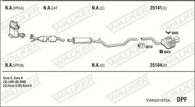 Изпускателна система WALKER VWK031972A