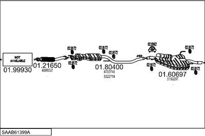 SISTEM DE ESAPAMENT MTS SAAB61399A015821