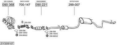 Изпускателна система BOSAL SYS09107