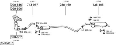 Układ wydechowy BOSAL SYS16610