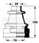 Bellow, drive shaft FIRST LINE FCB2797