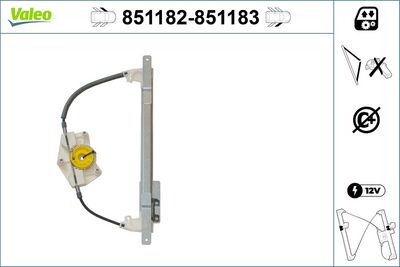 стъклоподемник VALEO 851182