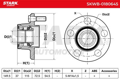 комплект колесен лагер STARK SKWB-0180645