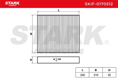 Филтър купе (поленов филтър) STARK SKIF-0170512