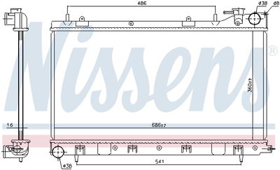 Radiator, engine cooling 64122