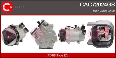 Компрессор, кондиционер CASCO CAC72024GS для FORD C-MAX