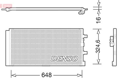 Конденсатор, кондиционер DENSO DCN02024 для AUDI A5